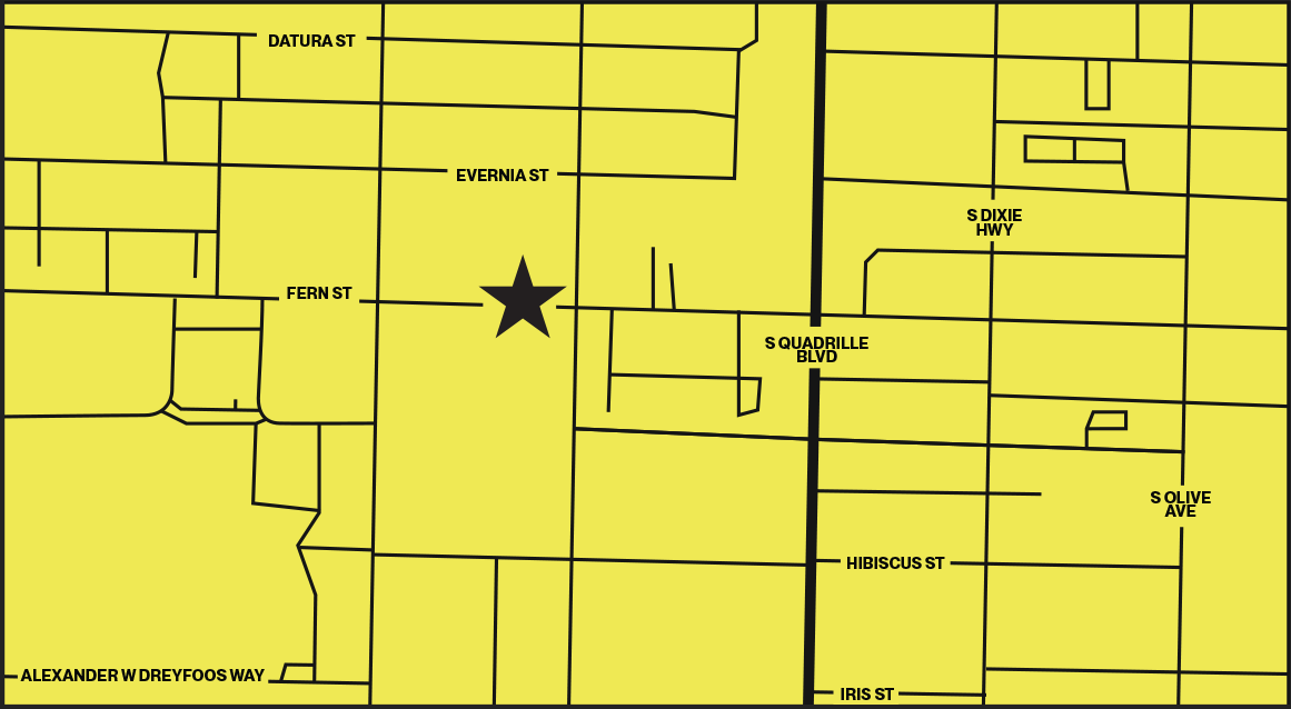 Map to Fuku in West Palm Beach